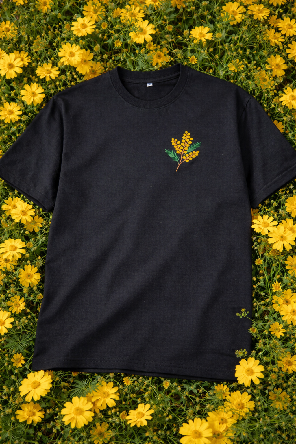 Golden Bloom Embroidered Oversized Fit