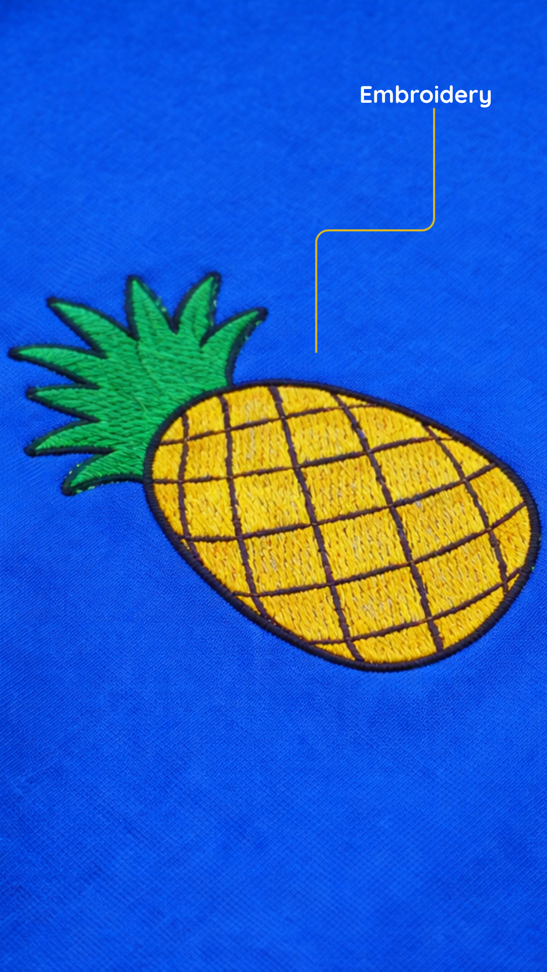 Pineapple Embroidered Oversized Fit