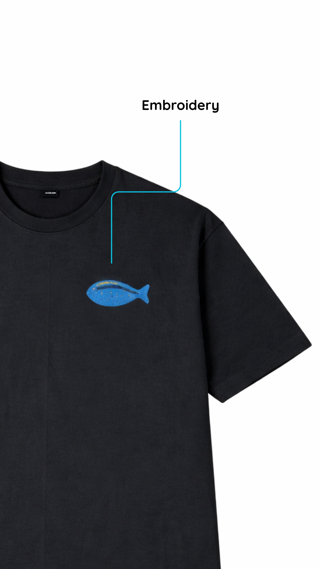 Twin Currents Embroidered Oversized Tee