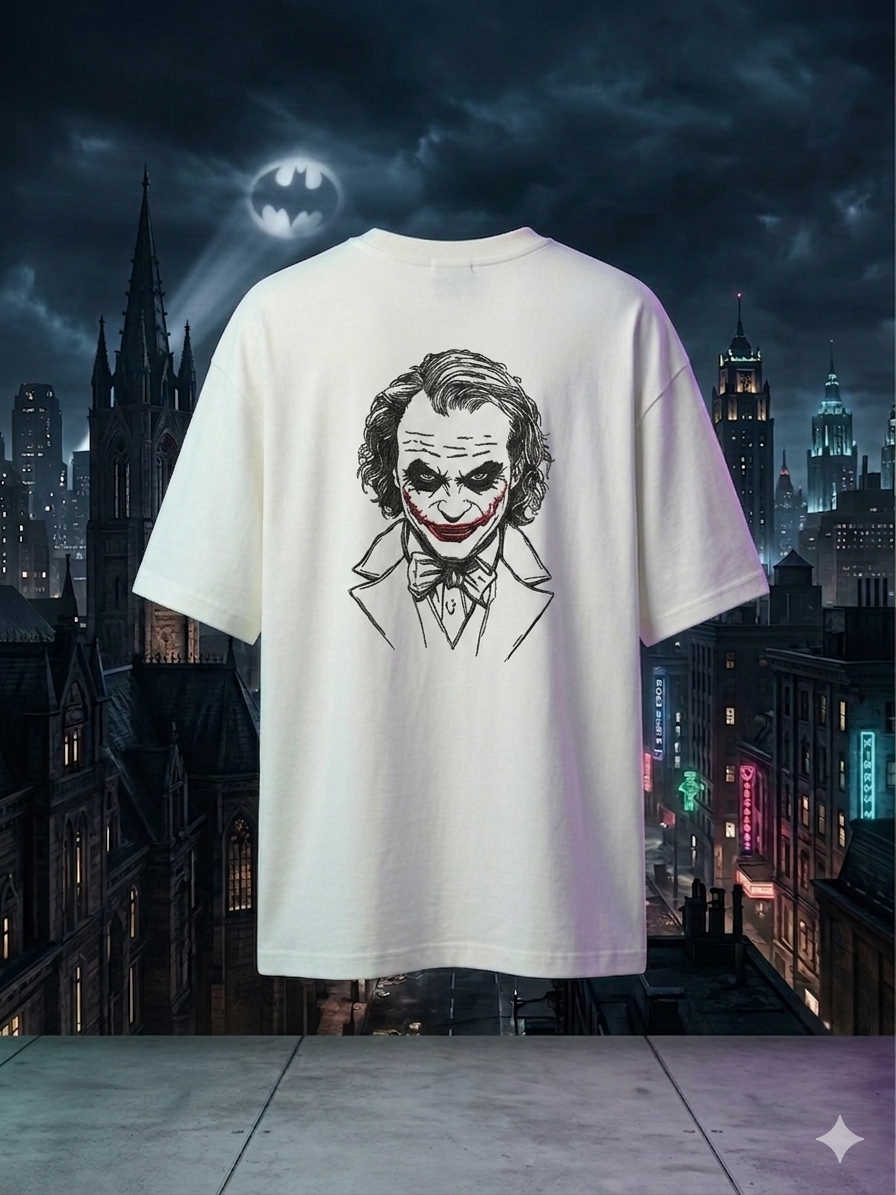 Joker signature  Embroidered Oversized Tee