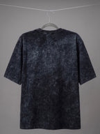 Black Plain Acid-Wash Tee