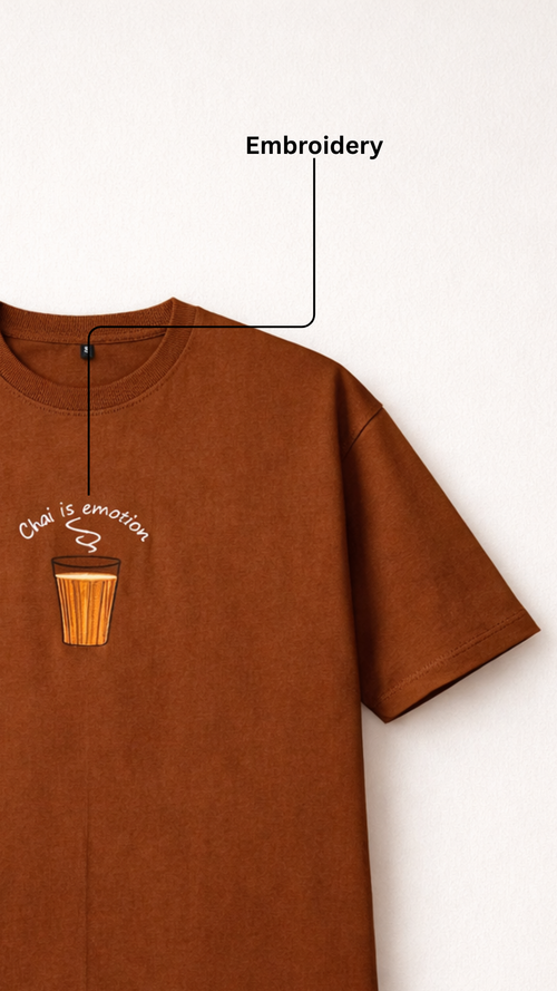 Chai Embroidered Oversized Fit