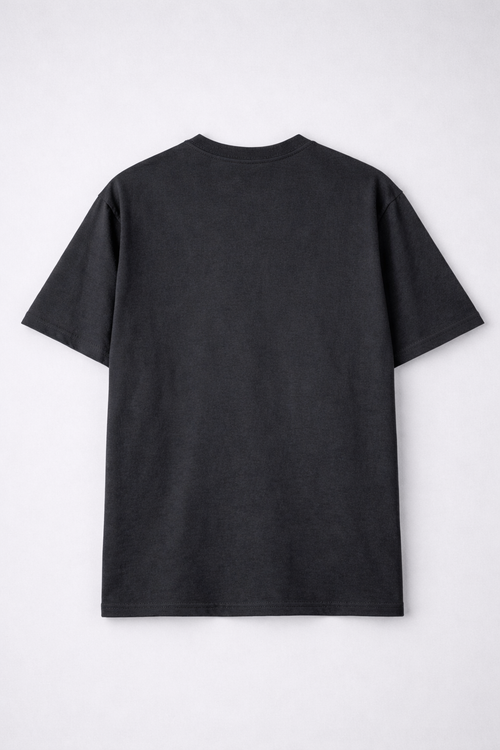 Black Oversized Plain Tee
