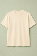 Beige Oversized Plain Tee