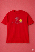 PALM TREE WITH SUN EMBROIDERED OVERSIZED FIT