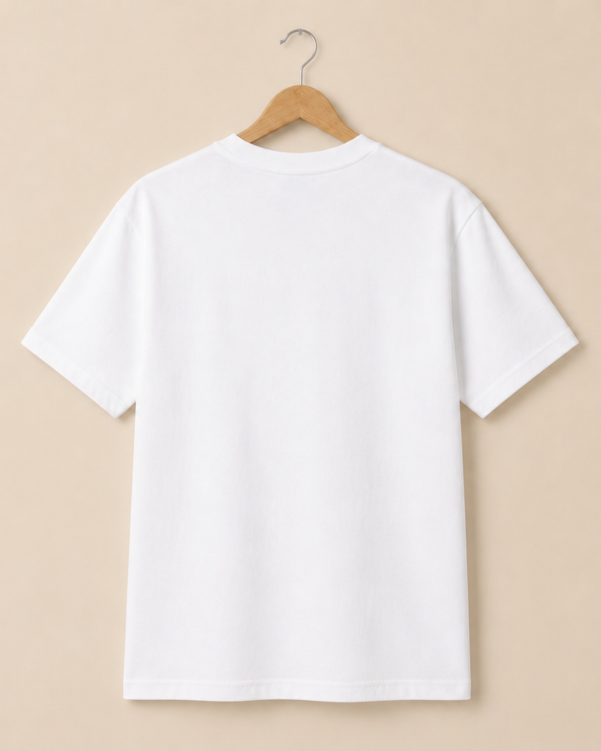 White Oversized Plain Tee